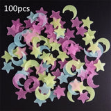 Baby Room 100pcs 3cm Luminous Stars Stickers