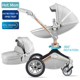 Baby Stroller 3 in 1 Bassinet And Car Seat 360° Rotation Function