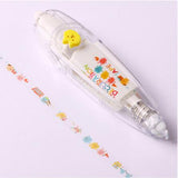 Children Cartoon Floral Sticker Tape Pen