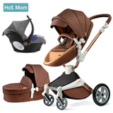 Baby Stroller 3 in 1 Bassinet And Car Seat 360° Rotation Function